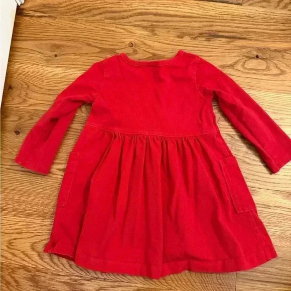Hanna Andersson Red Dress with Teddy Bear Pocket Art size 2T (85cm) - Picture 3 of 5